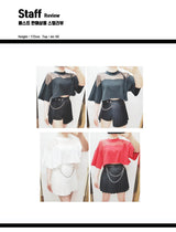チェーンメッシュクロップTシャツ / TOP(8062) Chain Mesh Crop Tee