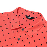 オーバーフィットドットプリントシャツ/OVERFIT DOT PRINT SHIRT-DEEP RED
