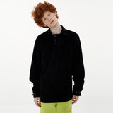 Melting Button Shirt [Black] (6592393183350)