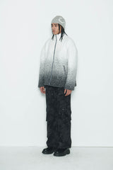 Grey Gradation Sherpa Fur Jacket