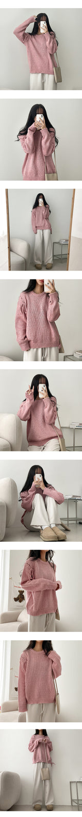 Turtlene Ribbon Accentuated Knit