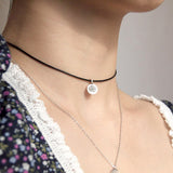 レザーシルバーネックレス / [CCNMADE] LEATHER SILVER NECKLACE (Ohm)