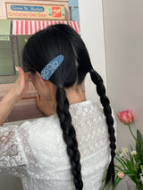 デニムリボンヘアピン