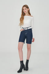 ベルトセット４パートクロップドデニムパンツ/ BELT SET 4 PART CROPPED DENIM PANTS [6812]