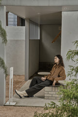 フェイクファーショートコート/FAKE FUR SHORT COAT_BROWN