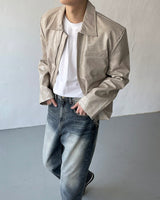 ボルトコートレザージャケット / OA bolt coated leather jacket (3 colors)