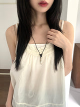 Kayu Vintage Gemstone Leather Necklace