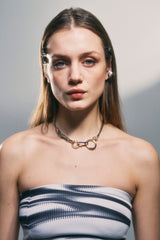 NO.318 [SILVER] GEOMETRY SQUARE EARCUFF