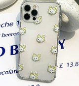 キャットイェローパターンフォーンケース / Cat's Yellow Patterned Phone Case