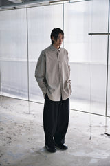 EARTH-COLOR PLEATS SHIRT (Beach Sand) / アースカラープリーツシャツ