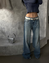 Gradient Off-Shoulder Zip-Up Knitwear