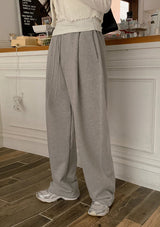Cotton Pintuck Wide Banding Pants (3color)