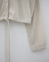ウィットストリングフードカーディガン / Wit string hooded cardigan (3color)
