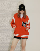 M PATCH VARSITY CARDIGAN RED (6691448717430)