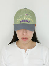 Baby Powder Recipe Cap-vintage green/navy