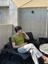 クリーリングエアフィットラウンドショートスリーブニットウェア / Cooling Air Fit Round Short-Sleeved Knitwear (10 colors)