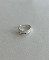 [92.5silver] bold wave baby open ring