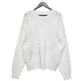 (UNISEX) リターンケーブルクラシックニット
