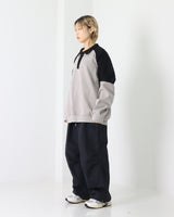 カラーブロックボタンスウェットシャツ / Color Block Button Sweatshirt_2color