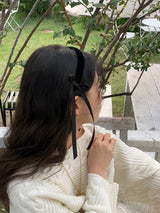 ベルベットダブルリボンヘアバンド