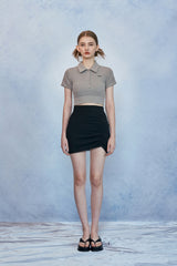 HIDE Collar Button Top (Light Khaki) (6570967400566)