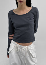 [MADE] Susan Wide U-neck Long Sleeve T-shirt