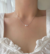 Silver 925 パールイノセントデイリーショートウェディングゲストネックレス/loo Silver 925 Pearl Innocent Daily Short Wedding Guest Necklace