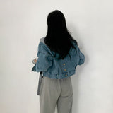 フロント&バックボタンデニムジャケット / Front And Back Button Denim Jacket