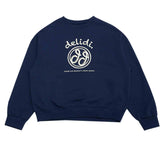 Cheerful logo sweat shirt (navy) (6684424601718)
