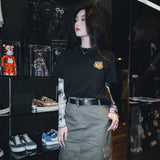 ミスターショースマイルフェイスパッチベーシック半袖Tシャツ / MR. SHOW SMILE FACE PATCH BASIC TEE