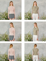 パンチングハーフパフィニットセット / Punching Half Puffy Knit Set (2colors)