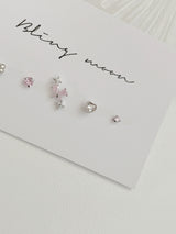 [5 set] pink butterfly piercing set