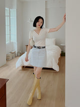 ホワイト デニム スカート / no.6176 White Denim Skirt