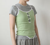ribbon sleeveless (4color)