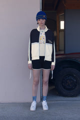 COLOR MIX TRACK JERSEY JACKET [IVORY]