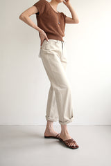 トゥギャザージーンズ / TOGETHER JEANS / BEIGE STRAIGHT PANTS