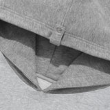 UNI HEAVYWEIGHT SNAP DETAIL HOODIE [MELANGE GRAY]