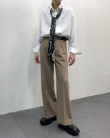 MO マーベルスカーフアイレットシャツ / MO Marvel Scarf Eyelet Shirt (3 colors)