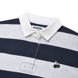 キルシースモールチェリーラグビーボーダーラインフーディー／UNI SMALL CHERRY RUGBY SHIRT KA [NAVY] (6597389287542)