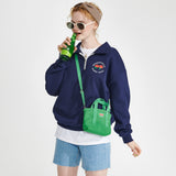 Logo HALF Zip-up [Navy] (6610310922358)
