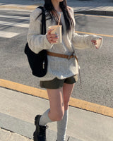 Low wool shorts