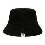 Corduroy label bucket hat