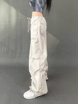 グロッシーピンタックパラシュートパンツ/[High quality] 868. Glossy pintuck para-suit pt (2color)