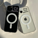 Black - Happy DDong GangAzi Magsafe Phone Case