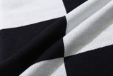 チェッカーボードジャカードマフラー/CHECKER BOARD JACQUARD MUFFLER_NAVY