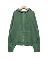 ニットピグメントフードジップアップ / Kint pigment hood zip-up (3 color)