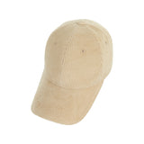 Gold point corduroy over fit ball cap CREAM
