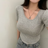 アメージングボディースリムUネックTシャツ