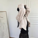 Lilt round no-collar fur jacket