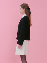 POCKET ROUND TWEED JACKET_BLACK (6612507721846)
